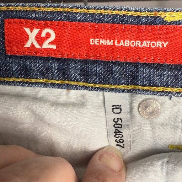 Women's EXPRESS Embellished X2 Denim Laboratory Low Rise Bootcut Jeans- Size 32 - Picture 10 of 10